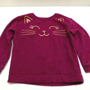 Jumping Bean Purple Long Sleeve Cat Sweater